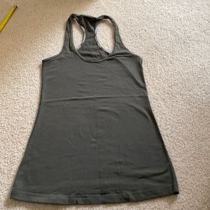 Olive green lululemon tank top
